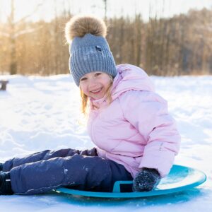 Avalanche Brands | 25" Downhill Saucer Snow Sled | Red | Durable Handles & Safe for All Ages