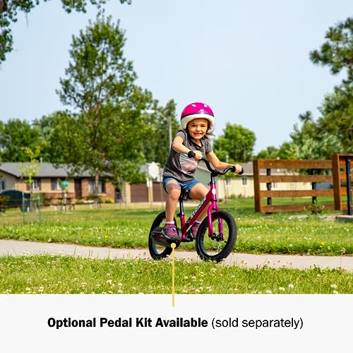 Strider 14x, Funky Fuchsia - Balance Bike for Kids 3 to 7 Years - Includes Custom Grips, Padded Seat, Performance Footrest & All-Purpose Tires - Easy Assembly & Adjustments