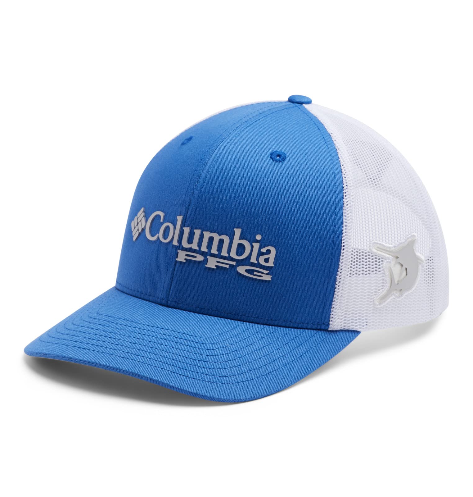 Columbia Unisex PFG Mesh Snap Back Ball Cap, Vivid Blue/Marlin, One Size