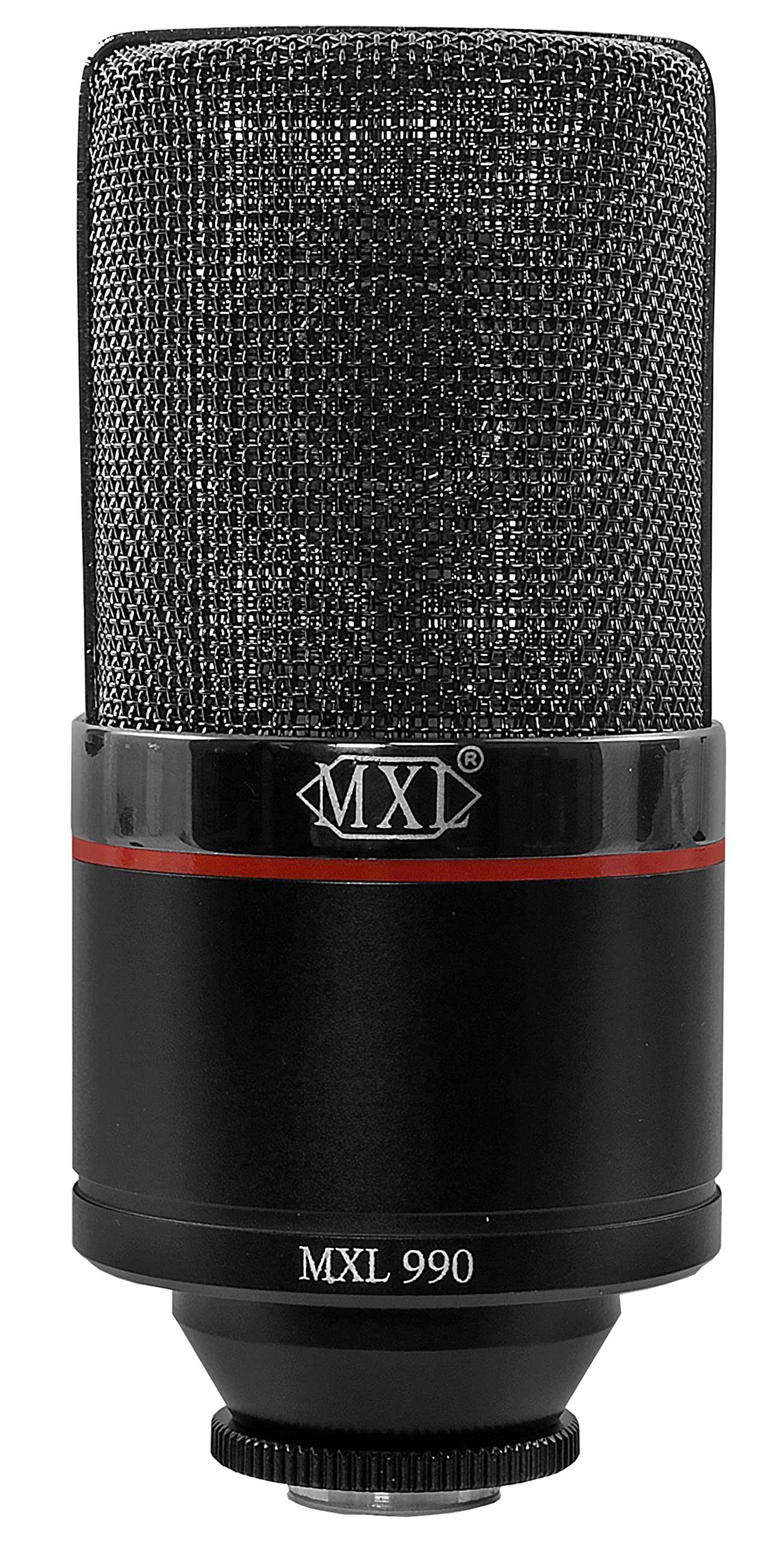 MXL 990 Condenser Microphone for Podcasting, Singing, Home Studio Recording, Gaming & Streaming | Red LED Lights | XLR | Large Diaphragm (Blaze)