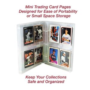 EnvyPak Platinum Series 4 Pocket Trading Card Page for Mini Binders - Pack of 20 Pages