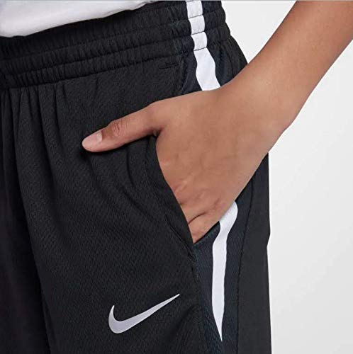 Nike Boys' Elite Stripe Short (Little Big Kids) (Small, Black/Black-White)