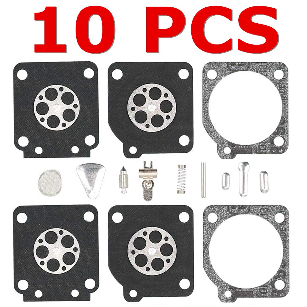 YOFMOO Pack of 10 Carburetor Rebuild Kit Compatible for Stihl Husqvarna Zama C1Q-S109A S124 S124A S125 S126 S126A S127 S127A S128 S128A S129 S134 S135