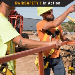 KwikSafety - Charlotte, NC - TYPHOON Safety Harness [CUSHIONED BACK & SHOULDER SUPPORT] ANSI OSHA Full Body Fall Protection Work Equipment Construction Tower Climbing Roofing Scissor Lift