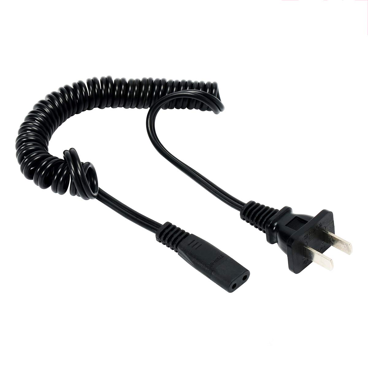 Shaver Charger Cord Adapter Charger Universal 2 Pin Shaver Power Lead for Norelc o Remingto n Grundi g Brau n Coile d