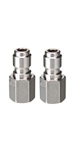 Tool Daily Pressure Washer Coupler, Quick Connect Plug, 1/4 Inch Female NPT Fitting, 5000 PSI, 2-Pack