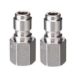 Tool Daily Pressure Washer Coupler, Quick Connect Plug, 1/4 Inch Female NPT Fitting, 5000 PSI, 2-Pack