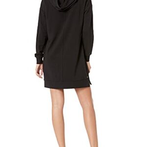 The Drop Women's Iona Long Sleeve Hooded Mini Sweatshirt Dress, Black, XL