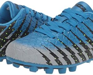 Vizari Bolt FG Soccer Shoes | Firm Ground Cleats for Outdoor Surfaces and Fields | Lightweight and Easy to wear Youth Outdoor Soccer Cleats | Blue/Black/Silver | 9.5 Toddler