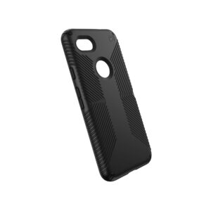 speck products phone case, presidio grip, black/black, only for google pixel 3a.