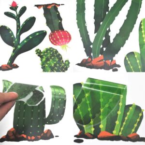 Cactus Wall Decal, H2MTOOL Desert Decor Removable Nursery Tropical Plants Stickers for Kids Living Rooms Office (Cactus)