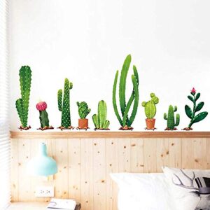 Cactus Wall Decal, H2MTOOL Desert Decor Removable Nursery Tropical Plants Stickers for Kids Living Rooms Office (Cactus)