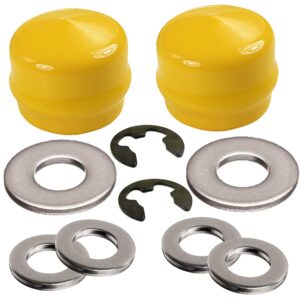 2 kits hd switch front wheel axle hardware kit replaces john deere m143338 gx21931 r27434 z9972h m123254 - hub caps thrust washers & e-clips