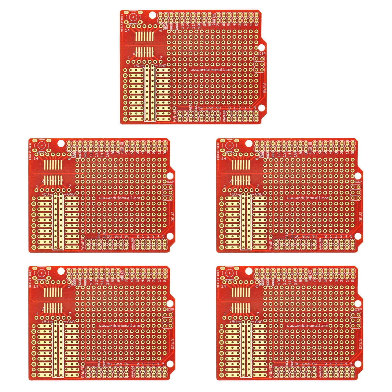 Gikfun Prototype PCB Breadboard for Arduino UNO R3 Shield Board (Pack of 5pcs) GK1011