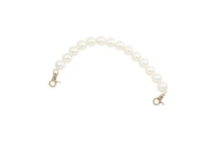 12" 30cm diy round imitation pearl bead short handle replacement chain strap handbag chains accessories purse straps shoulder with metal buckles