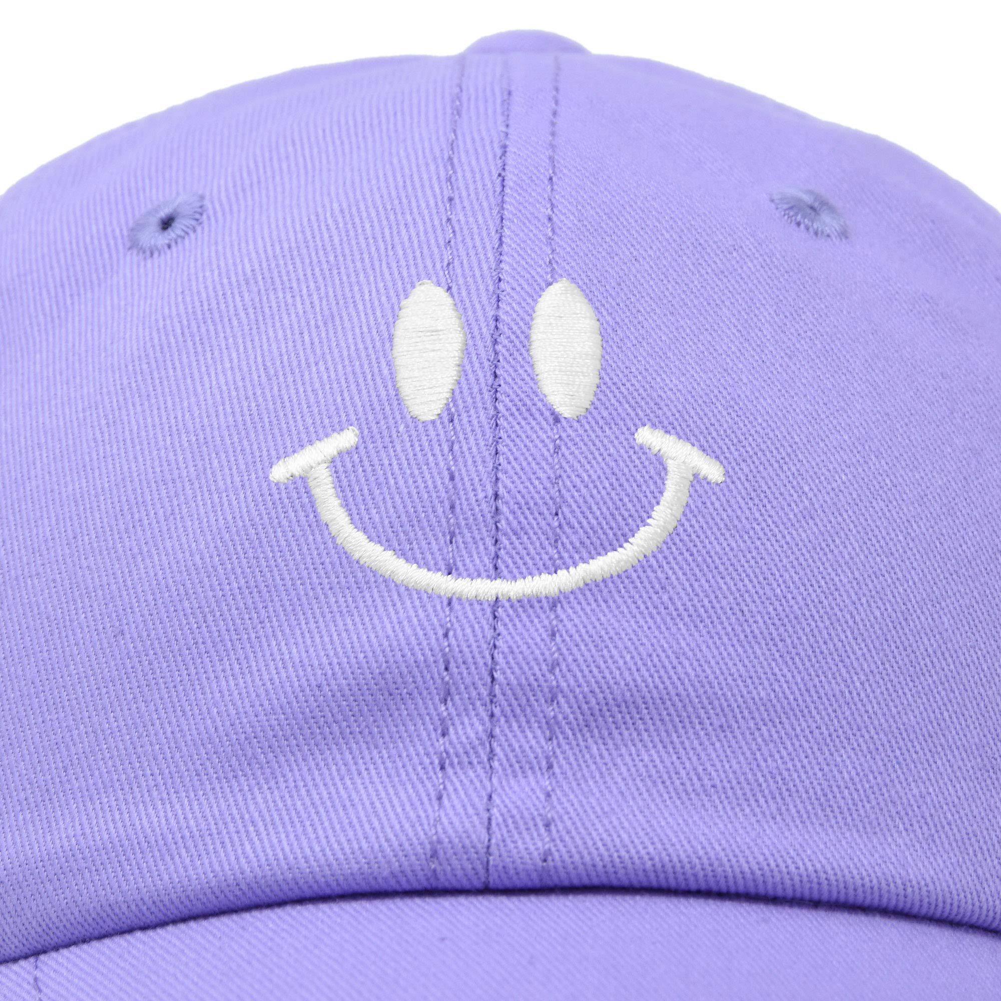 DALIX Smile Baseball Cap Smiling Face Happy Dad Hat Men Women Teens in Lavender