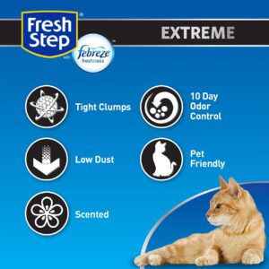 Fresh Step Extreme Mountain Spring Scented Clumping Cat Litter with The Power of Febreze, 42 lbs.