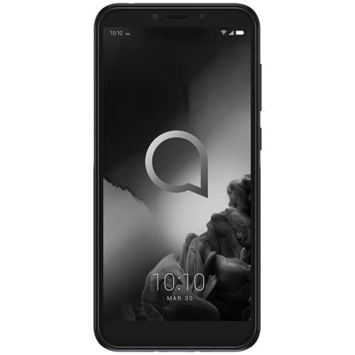 Alcatel 1S Unlocked Smartphone 5024J - 5.5" HD+, 32GB + 3GB RAM Android 9 Pie, 16MP Rear Camera, Dual SIM 4G LTE Face Unlock Fingerprint - International Version (Black)