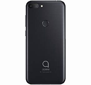 Alcatel 1S Unlocked Smartphone 5024J - 5.5" HD+, 32GB + 3GB RAM Android 9 Pie, 16MP Rear Camera, Dual SIM 4G LTE Face Unlock Fingerprint - International Version (Black)