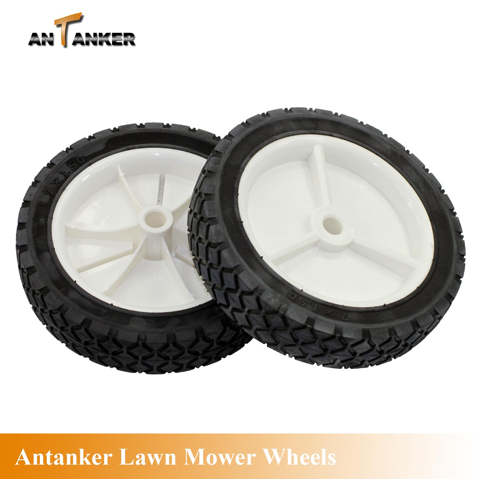 Antanker Replacement 72-107 Hand Trucks Wheel Lawnmower Grill Wheel 9611 Replace for Oregon 72-107 7-inch 2 Pack