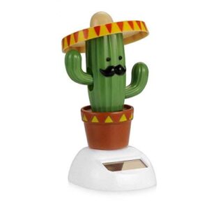 Cactus Solar Powered Shaking Head Dancing Car Ornament Dashboard Decoration Toy Gift - Cactus