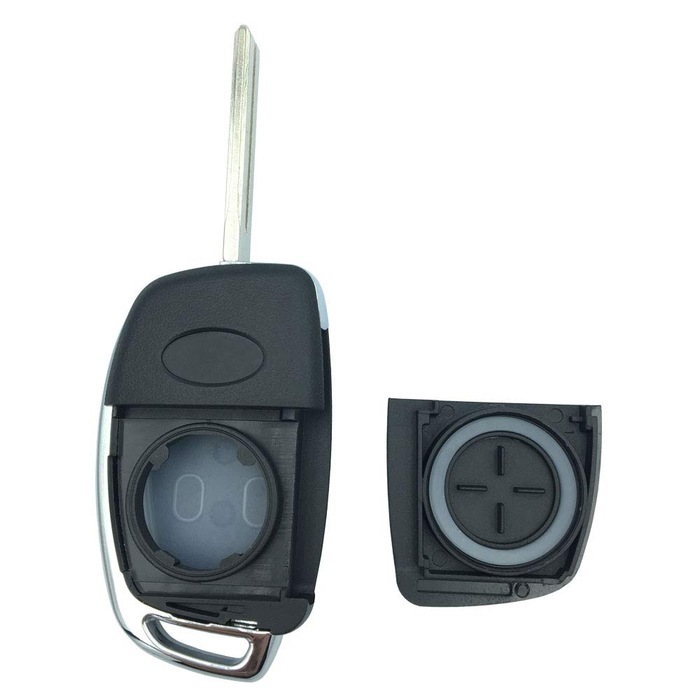 Replacement Uncut Key Remote Fob Case 3 Buttons fit for Hyundai Flip Folding Santa fe Sonta Key Fob Cover