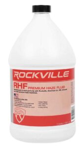 rockville gallon water-based haze machine fuid juice/non-clog/long hang time (rhf)