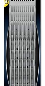 Andis Snap-On Blade Attachment Combs - Suitable for Hair Clipper Trimmer, Professional Use, Easy Clean, Long-Lasting - Sizes, 0", 0.5", 1", 1.5", 2", 3", 4", 5", 6", 7", 8" - 11/Piece Set, Gray