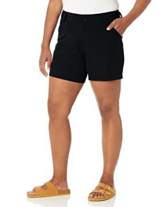 columbia women's coral point iii shorts, black, 4