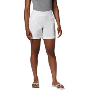 columbia women's slack water woven short, white, small x 6