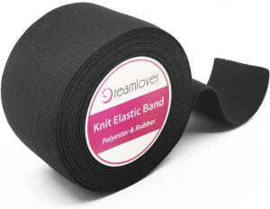 dreamlover black elastic bands for sewing, 2 inch x 6 yard