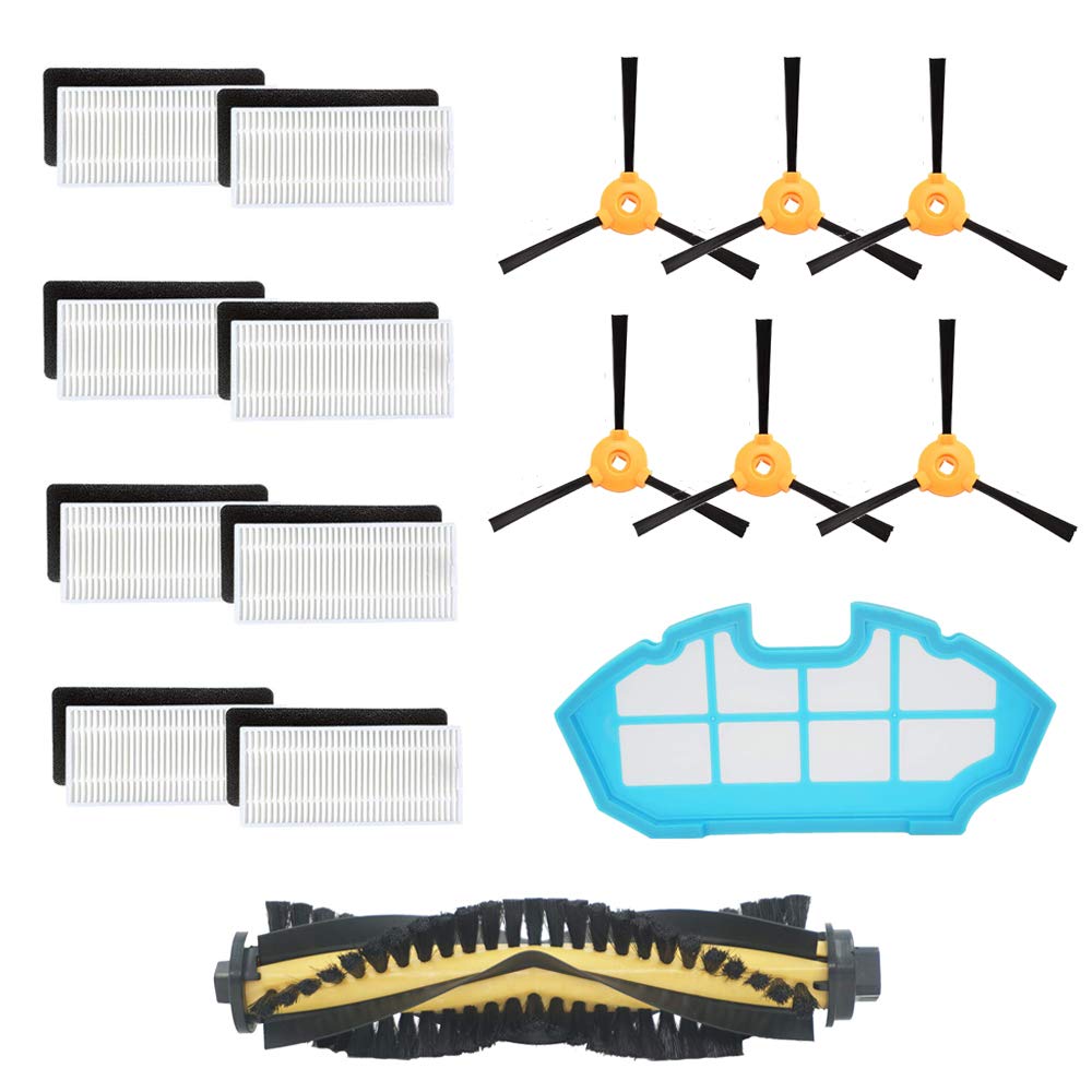 BBT BAMBOOST Replacement Parts Compatible with EcoVacs Deebot 500, N79,N79S, N79W, N79SE Robotics Vacuum Cleaner Kit (Pack of 16)