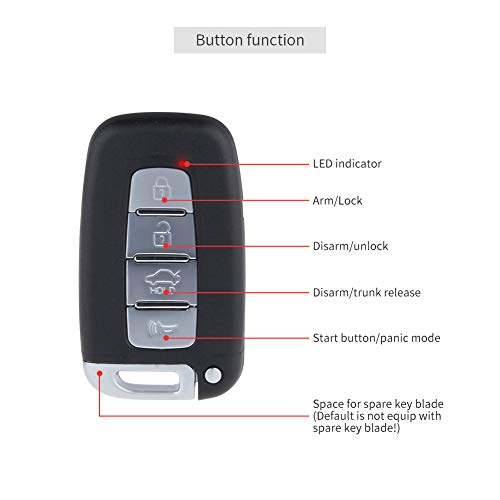 EASYGUARD EC003N-K-1 PKE Car Alarm System Proximity Lock Unlock Push Button Start Remote Engine Start Keyless Go System DC12V