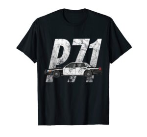 cop car p71 crown vic t shirt vintage style