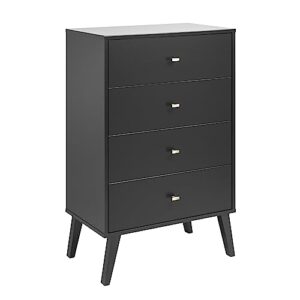 prepac milo 4-drawer chest, black