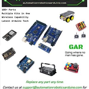 GAR Colossus Starter Kit for Arduino Uno Mega Nano - Complete Advanced Set, 5 Main Boards - 30 Sensors, 10 Shields with ESP32 WiFi + Bluetooth Modules for Wireless Robotics Smart Car