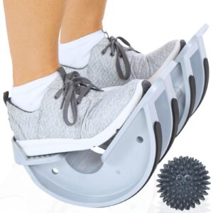 vive foot rocker - dual calf stretcher for achilles tendinitis, heel, feet, shin splint, plantar fasciitis pain relief- stretches strained leg muscle- ankle wedge stretch improves flexibility (2 feet)