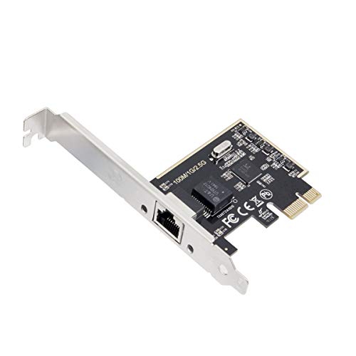 IO CREST 2.5 Gigabit Ethernet PCI Express PCI-E Network Interface Card 10/100/1000/25000 Mbps RJ45 LAN SI-PEX24059