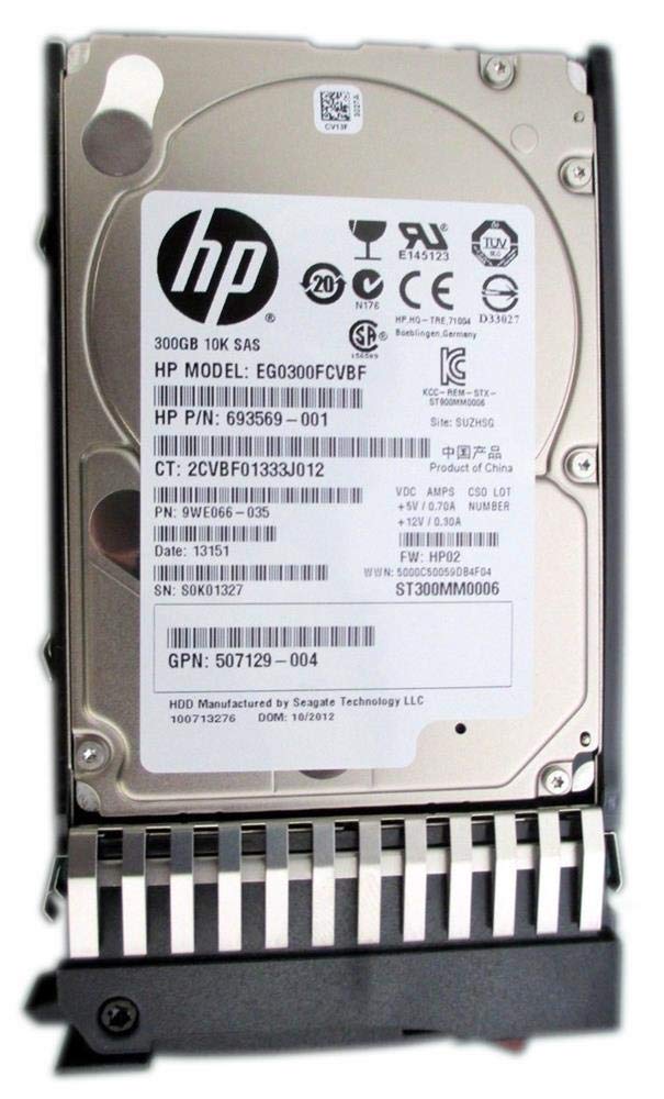 HP 300GB SAS 10K 2.5in HDD EG0300FCVBF (Renewed)