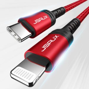 jsaux usb c to lightning cable 6ft, [apple mfi certified] iphone 14/13 fast charging cord usb c iphone cable for iphone 14/14 plus/14 pro/14 pro max/13/13 mini/13 pro/13 pro max/12 pro max/11 pro max