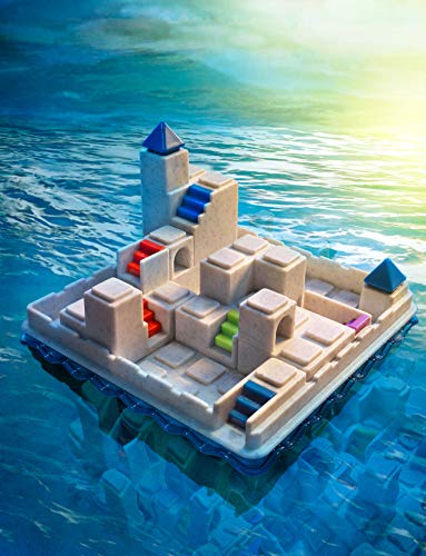 SmartGames Atlantis Escape; a 3D Path-Building Travel Game for Kids and Adults, a STEM Focused Cognitive Skill-Building Brain Game - Brain Teaser for Ages 8 & Up, 60 Challenges.