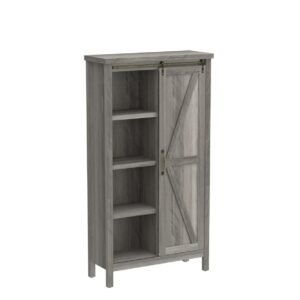 Better Homes 66" Modern Farmhouse Storage Bookcase Cabinet, Shelves Rustic Gray Finish