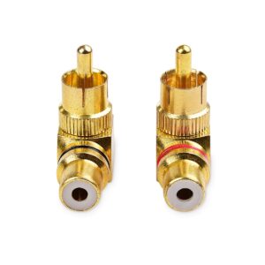 Cable Matters 2-Pack Right Angle RCA Adapter, 90 Degree RCA Adapter