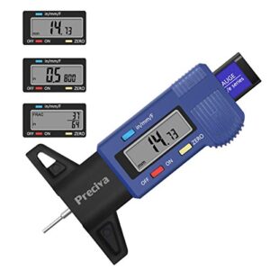 preciva tire tread depth gauge, digital tire gauge meter tester with large lcd screen of fraction inch/mm/decimal inch conversion for cars trucks and suv