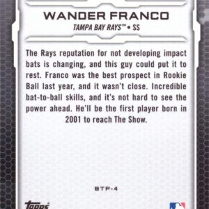 2019 Bowman Scouts Top 100 Chrome #4 Wander Franco Baseball Card