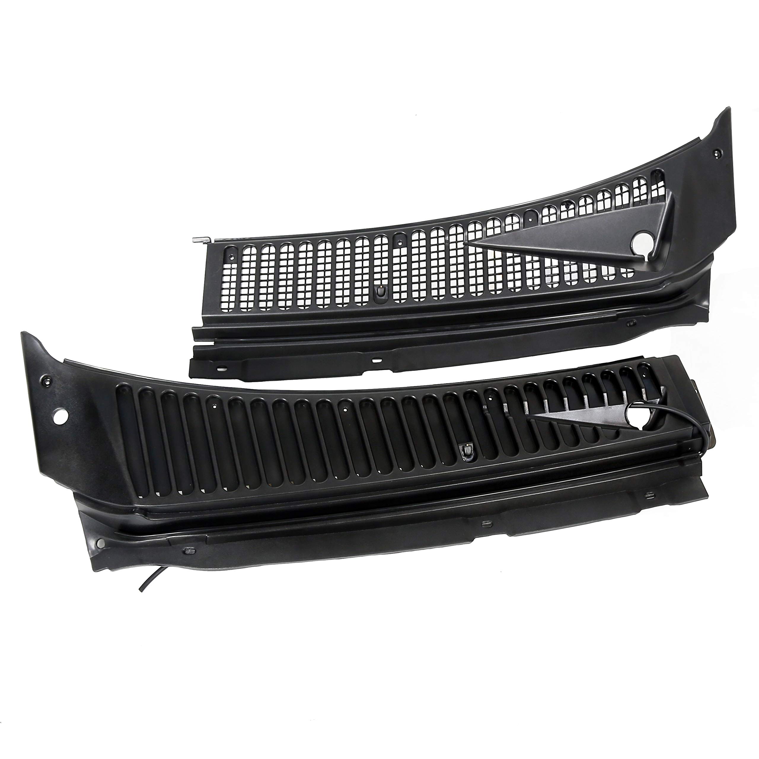 Windshield Wiper Cowl Vent Grille Cover Panels Kit Compatible With 1999-2007 F250 F350 Excursion(Driver&Passenger Side)-Replace Part# 3C3Z-25022A68-AAA & 4C3Z-25022A69-AAA