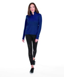 charles river apparel womens women's seaport quarter zip pullover sweater, navy, large us