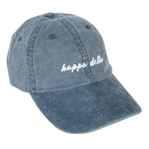 desert cactus kappa delta baseball hat (n) sorority cap cursive name font kd (midnight blue)