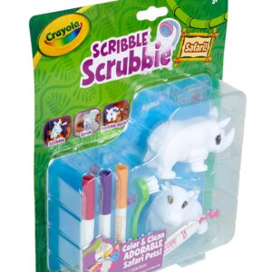 Crayola Scribble Scrubbie Safari Animals, Rhino and Hippo, 2 Count, Creative Toy, Gift for Kids, Age 3, 4, 5, 6