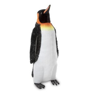 melissa & doug giant lifelike plush emperor penguin standing stuffed animal (3.4 feet tall) - plush toy